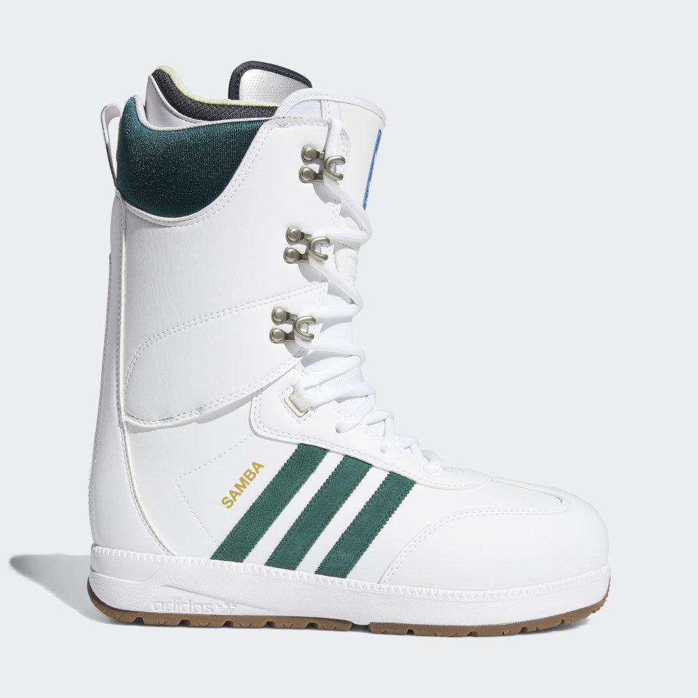 Adidas Men's Samba ADV Snowboard Boots White/Green Ireland D97892